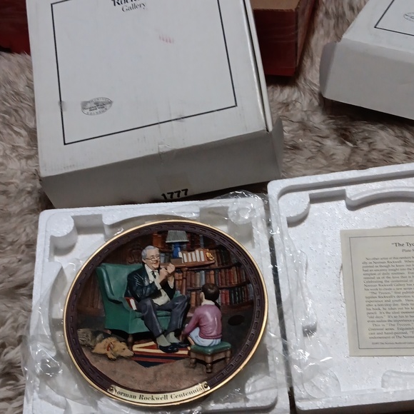 New 3D Norman Rockwell “The Tycoon” Certificate  plate 6 Of Authenticity Plate - Picture 5 of 5